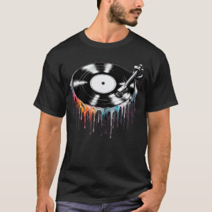 Camiseta Disco de Vinil Derretendo Presentes para Amantes d