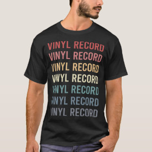 Camiseta Disco de Vinil Retro Text Records