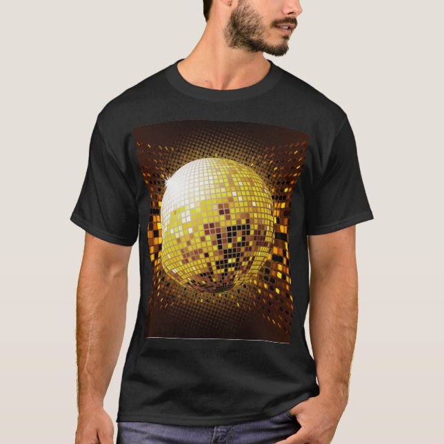 Camiseta Disco do Partido: Luzes brilhantes Vintage. (Frente)