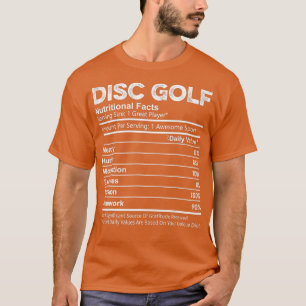 Camiseta Disco Engraçado Fatos de Nutrição de Golfe Jogador