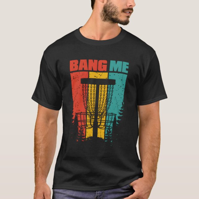 Camiseta Disco Golf Frisbee Golf Disco Voador Cesto-Alvo P (Frente)