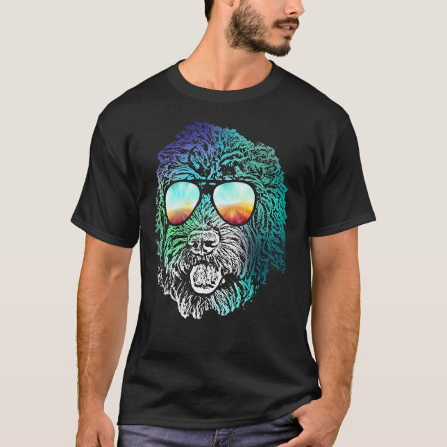 Camiseta Disco Groovy Labradoodle Dog Gift (Frente)