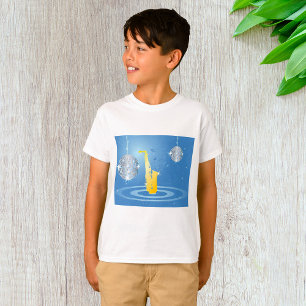Camiseta Disco Jazz Saxofone Espelhos Espelhos Espelhos