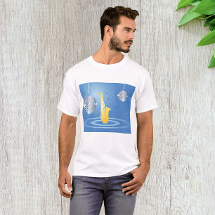 Camiseta Disco Jazz Saxofone Espelhos Espelhos Espelhos