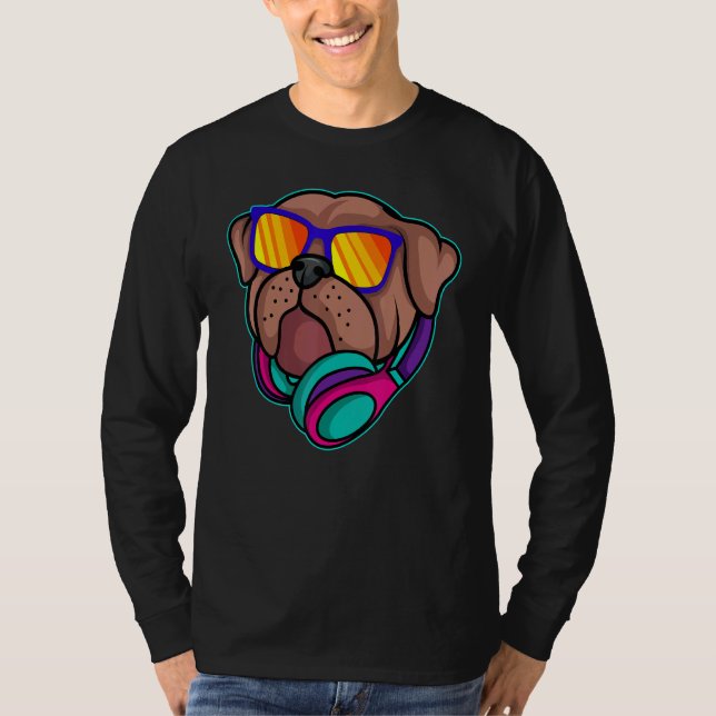 Camiseta Disco Jockey Pug Radio Club Dj Turntablist Deejay  (Frente)