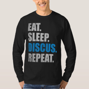 Camiseta Disco Jogar Esporte Comer Sono Disco Repetir Disco