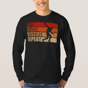 Camiseta Disco Jogar Esporte Comer Sono Disco Repetir Disco