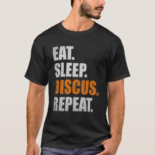 Camiseta Disco Jogar Esporte Comer Sono Disco Repetir Disco