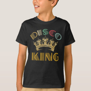 Camiseta Disco King 1970s Retro Dance Party 70s Figurino