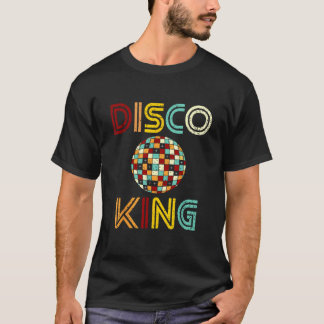 Camiseta Disco King Mens Distressou Dança 70s 80s