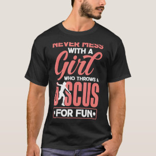 Camiseta Disco Lançando Lixeira De Disco E Fema De Campo