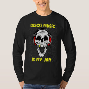 Camiseta Disco Music É Meu Emperramento - Crânio E Fones de