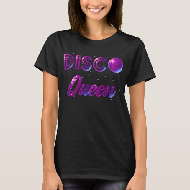 Camiseta Disco Queen Dancing 70s 80s 90s Music Love (Frente)