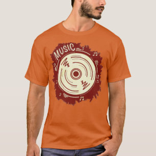 Camiseta Disco retrovisor de gramofone