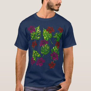 Camiseta Disco Tropical Monstera Deliciosa Folha verde e