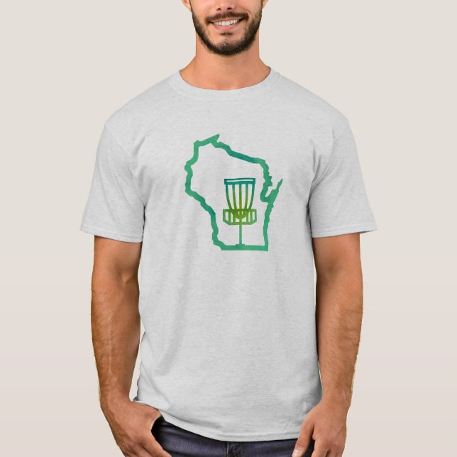 Camiseta Disco Wisconsin - t-shirt do golfe do disco do (Frente)