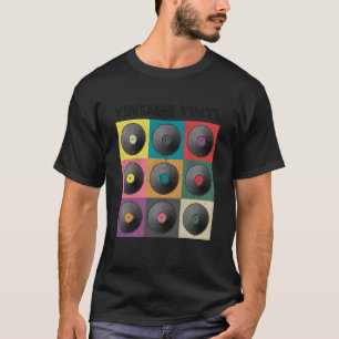 Camiseta Discos de Vinil Antigos, Amantes da Música Retrô