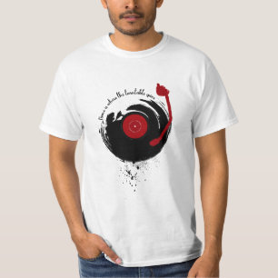 Camiseta Discos de Vinil Casa É Onde O Prato Gira