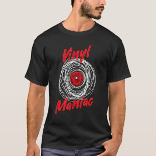 Camiseta Discos de Vinil Colecionador de Música Retro Audió