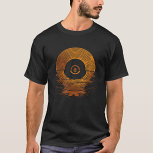 Camiseta Discos de Vinil LP Pôr do Sol em Vinil