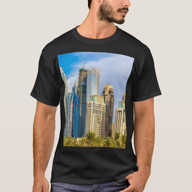 Camiseta Discos modernos de Dubai Corniche (Frente)