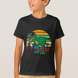 Camiseta Discos Voadores Dino Fofo T Rex Dinossauro Criança