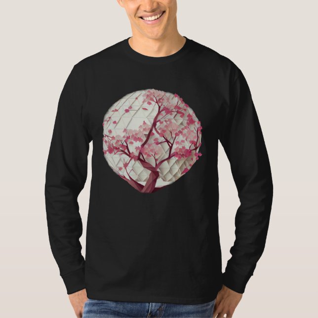 Camiseta Discover the Beauty of Nature with Geometric Cherr (Frente)