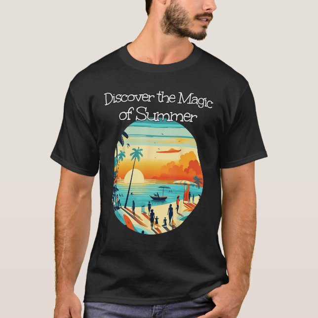 Camiseta Discover the Magic of Sea and Sunset with Friends  (Frente)