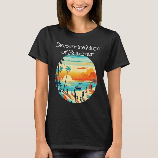 Camiseta Discover the Magic of Sea and Sunset with Friends  (Frente)