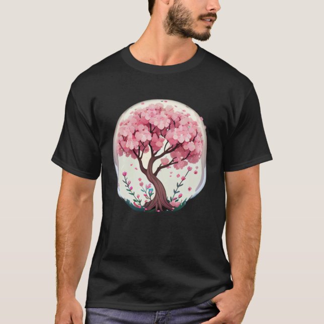 Camiseta Discover the Magic of Spring with a Cherry Blossom (Frente)