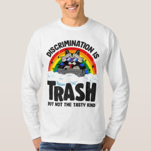 Camiseta Discriminação É Bandeja Rastreada Arco-Íris Gay P