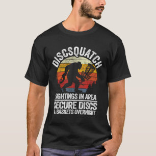 Camiseta Discsquatch Frisbee Golfe Esboço Sasquatch Disco E