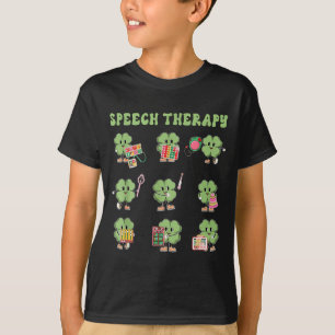 Camiseta Discurso Engraçado do Trevo Terapia da Fala Dia de