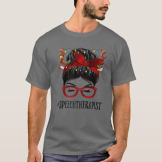 Camiseta Discurso Terapista Vida Mulher de Natal Mensagem B