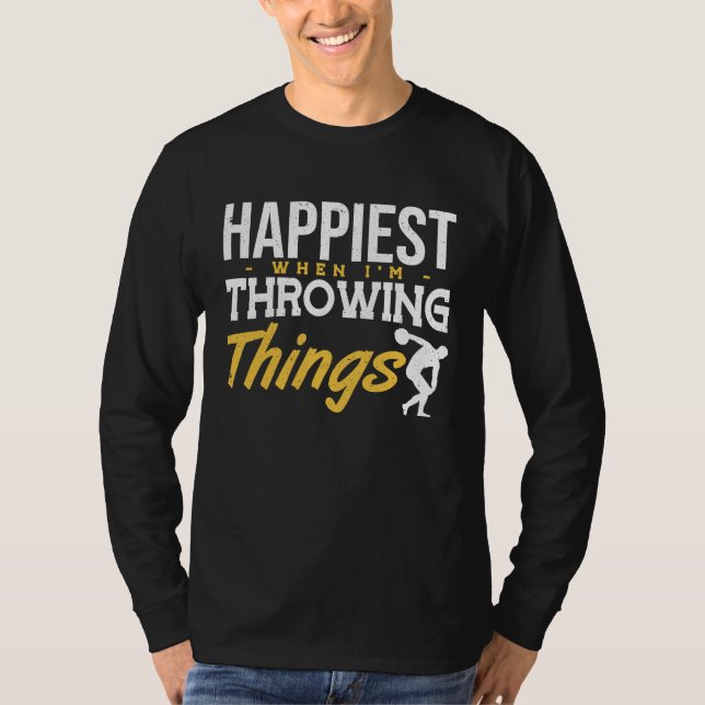 Camiseta Discus Happiest Throwing Things Discus Throwing  1 (Frente)