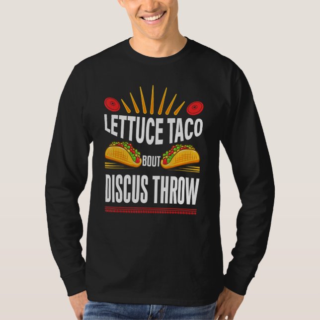 Camiseta Discus Throw Shirt Taco Pun Track and Field Discus (Frente)