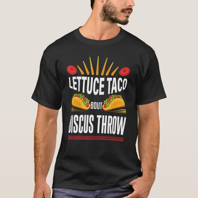 Camiseta Discus Throw Shirt Taco Pun Track and Field Discus (Frente)