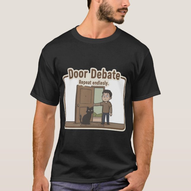 Camiseta Discussão de Porta T-Shirt (Frente)