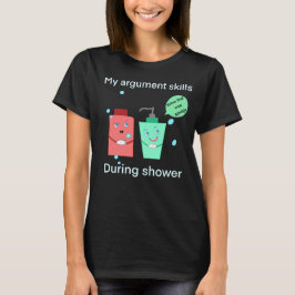 Camiseta Discussão Engraçada no Banho