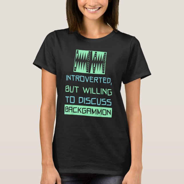 Camiseta Discutindo Backgammon - Jogador Engraçado (Frente)