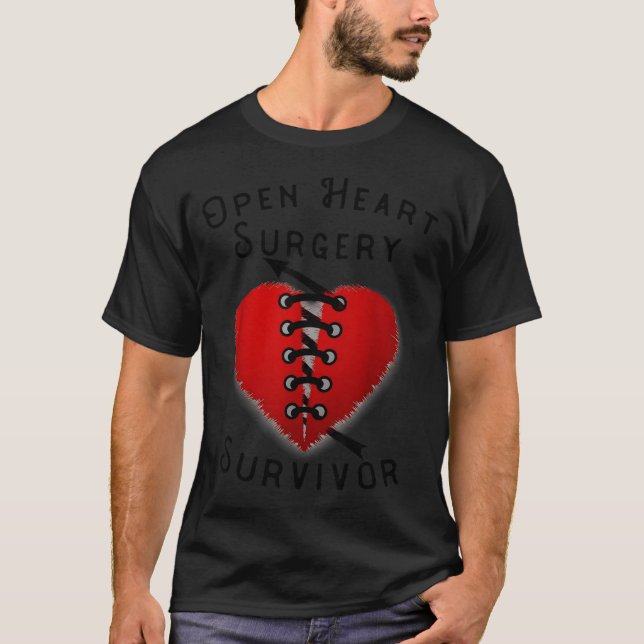 Camiseta Disease Awareness Open Heart Surgery Survivor Ed H (Frente)