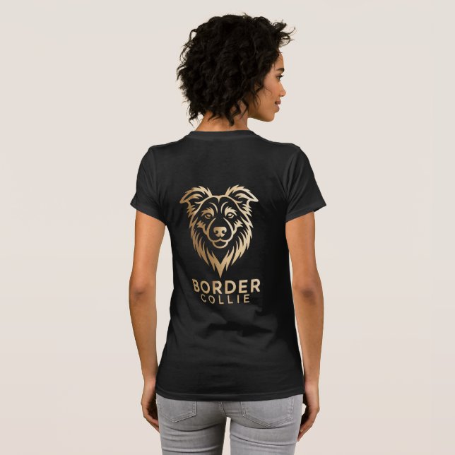 Camiseta Diseño Premium de Border en Dorado (Parte Traseira Completa)