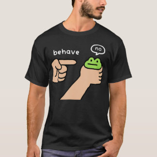 Camiseta Dishonest Frog Funny Frog Meme Behave No Animals