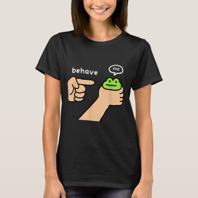 Camiseta Dishonest Frog Funny Frog Meme Behave No Animals J (Frente)