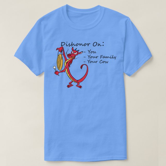 Camiseta Dishonor on you your family your cow 2  (Frente do Design)