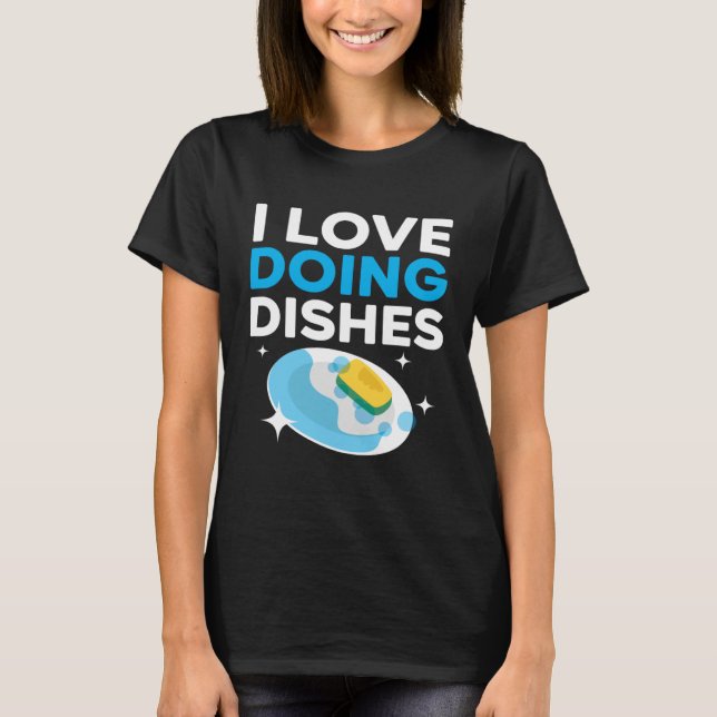 Camiseta Dishwashing Job Profession Restaurant Employee Dis (Frente)