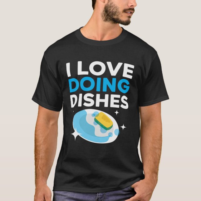Camiseta Dishwashing Job Profession Restaurant Employee Dis (Frente)
