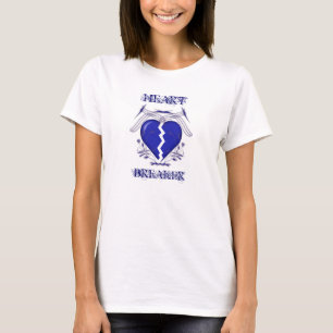 Camiseta Disjuntor do coração: T-shirt branco das senhora