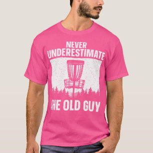 Camiseta Disk Golf Art Para O Vovô Men Pai Disc Golf Player