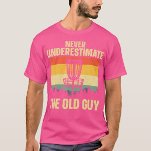 Camiseta Disk Golf Art Para O Vovô Men Pai Disc Golf Player